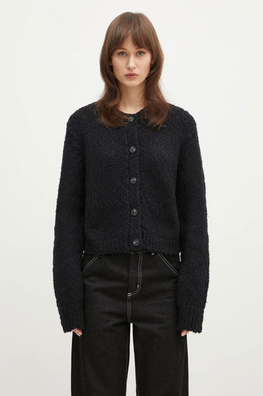 Pleteni pulover Samsoe Samsoe Samsoe Samsoe Sameryem Wool Cardigan Črna | F24400084, 0