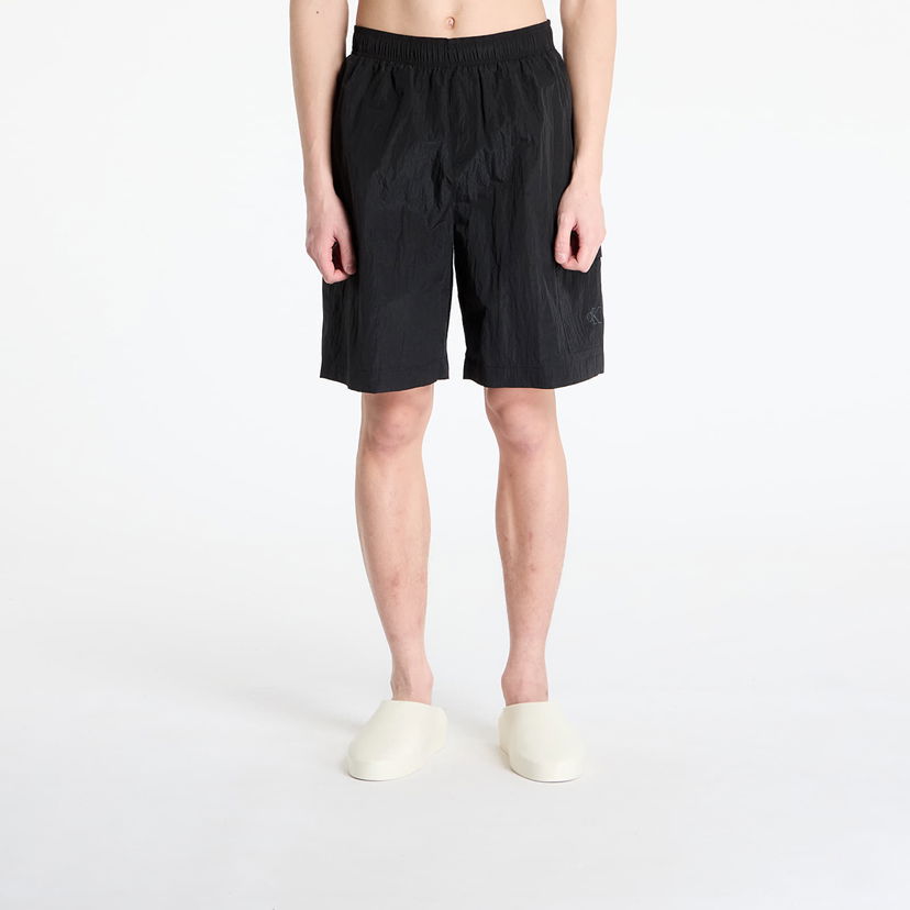 Kratke hlače CALVIN KLEIN Calvin Klein Jeans Long Wide Boardshorts Črna | KM0KM01107 BEH