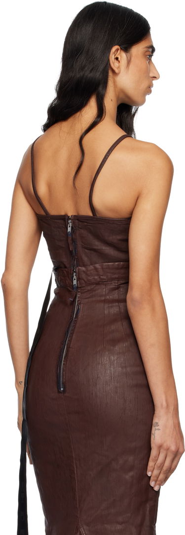 Obleke Rick Owens Rick Owens DRKSHDW Concordians Foil Denim Camisole Rjava | DS02E7132 SDSW, 2