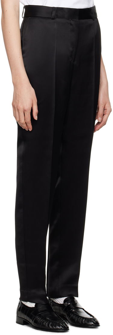 Hlače TOTEME Low-Waist Satin Trousers Črna | 244-WRB0228-FB0208, 1