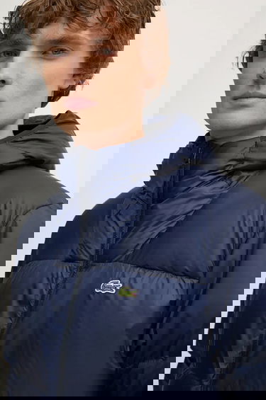 Puhovka Lacoste Hooded Winter Puffer Jacket with Embossed Back Design Mornarica | BH2905, 5