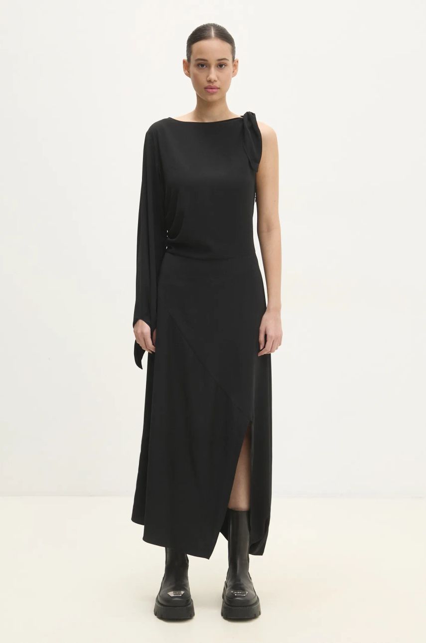 Obleke Samsoe Samsoe Samsoe Samsoe One-Sleeve Maxi Dress Črna | F24400148, 0