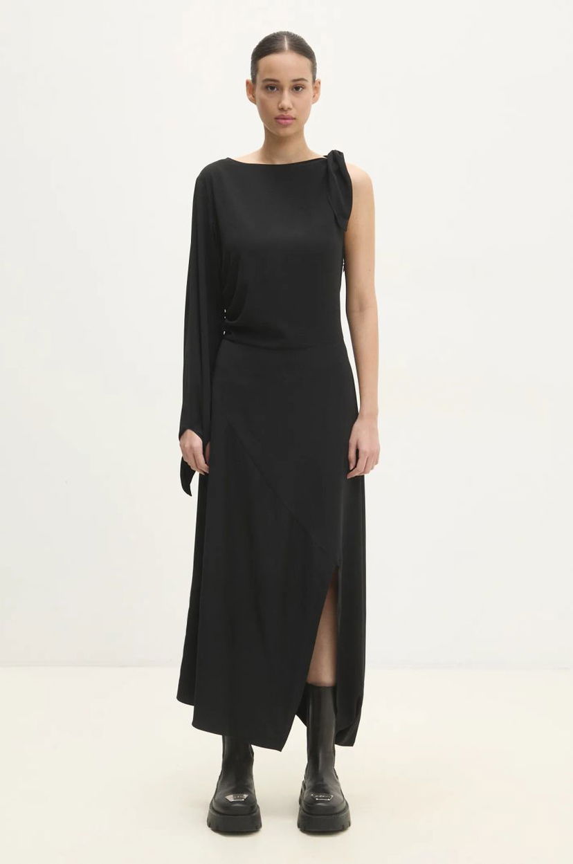 Obleke Samsoe Samsoe Samsoe Samsoe One-Sleeve Maxi Dress Črna | F24400148