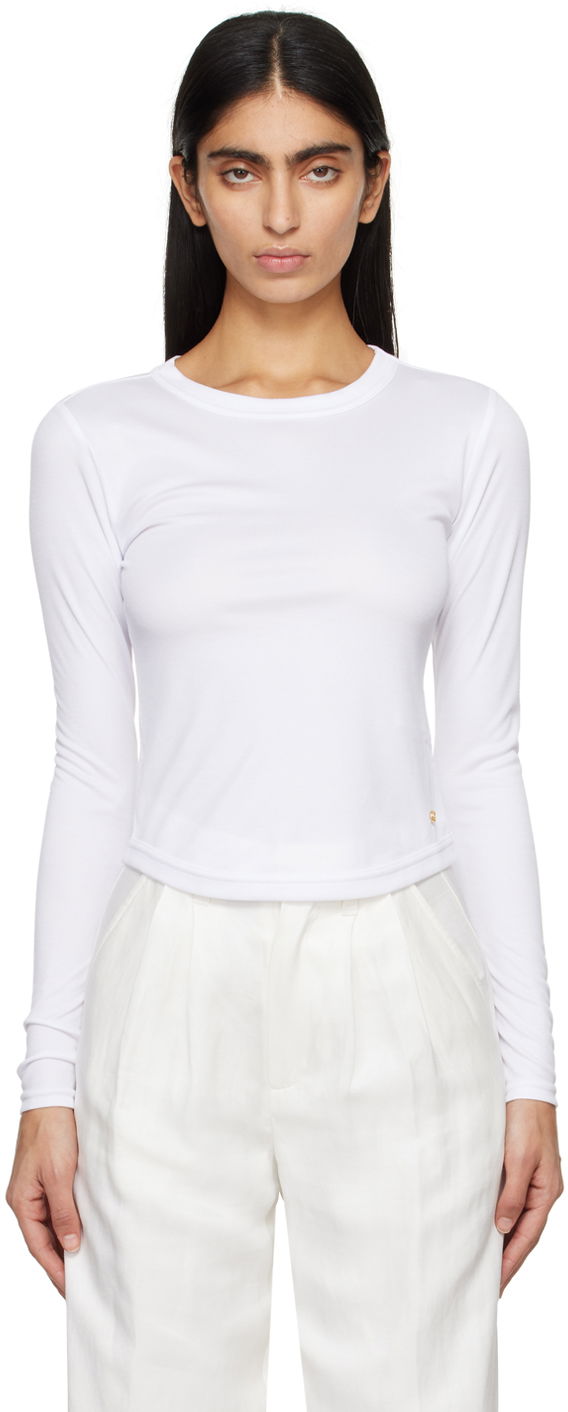 Majica Anine Bing Jane Long Sleeve T-Shirt Bela | A-08-4408-100