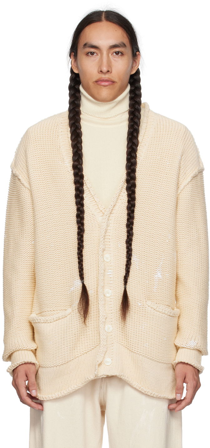 Pleteni pulover R13 R13 Rolled Edge Knit Cardigan Bež | R13MY151-Y055B