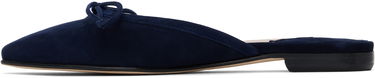 Nega čevljev Manolo Blahnik Manolo Blahnik Ballerimu Suede Mules Mornarica | 9XX-0657, 2