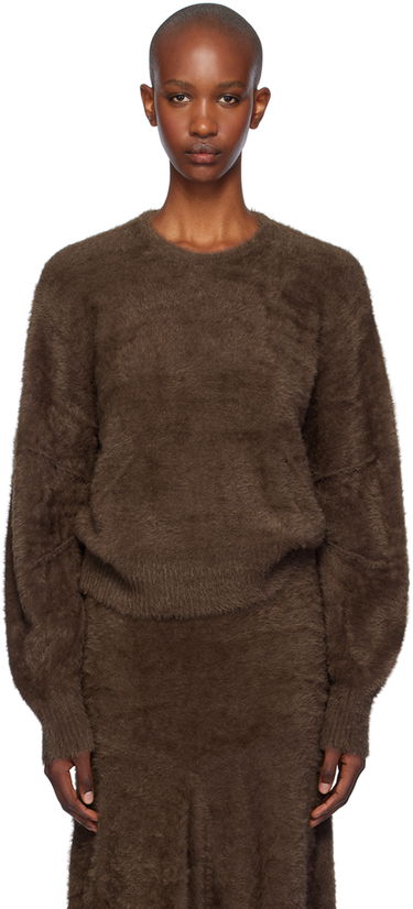 Pleteni pulover Helmut Lang Helmut Lang Eyelash Apex Women's Sweater Rjava | O06HW707, 0