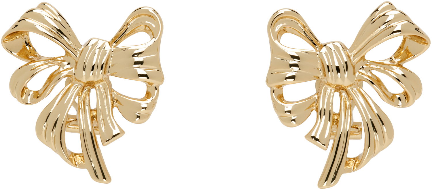 Uhani Anine Bing ANINE BING Bow Earrings Kovinski | A-15-10711-GLD1, 0