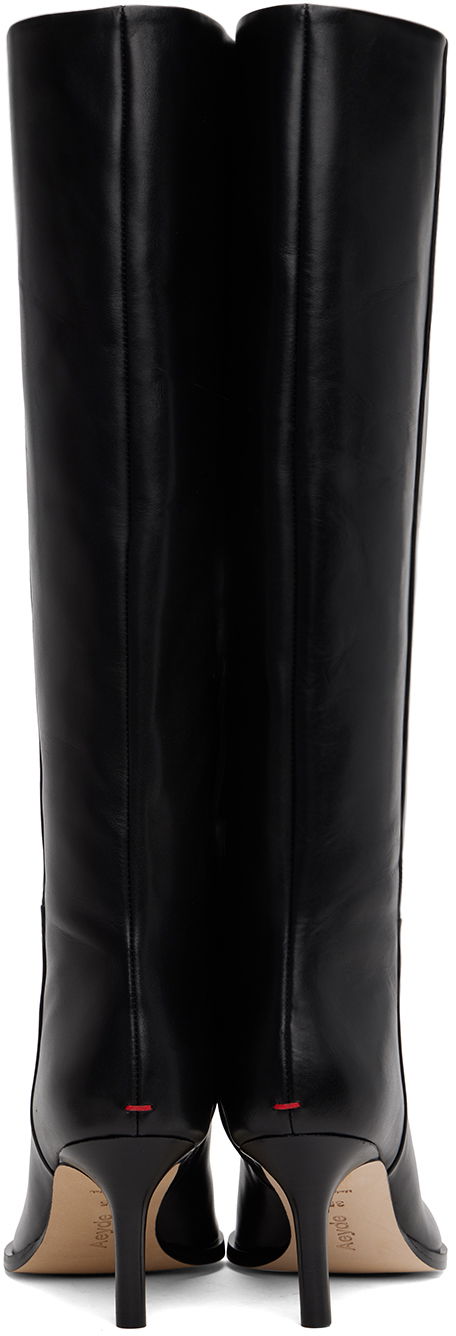 Oblačila Aeyde Aeyde Tula Leather Tall Boots Črna | A11-KB-TULP75ST95-FW24-800-001, 1