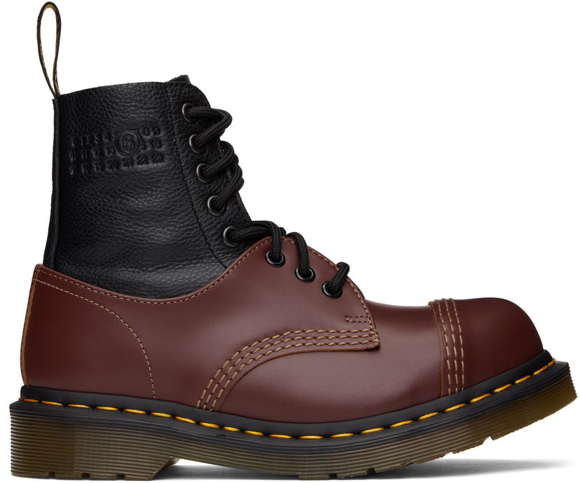 Modni dodatki Maison Margiela MM6 Maison Margiela x Dr. Martens 1460 Twist ST Boots Bordo | S66WU0125 P8029