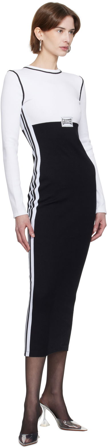 Obleke Jean Paul Gaultier Jean Paul Gaultier Color-Block Maxi Dress Črna | 25/33-F-RO343P-J080-0100, 3