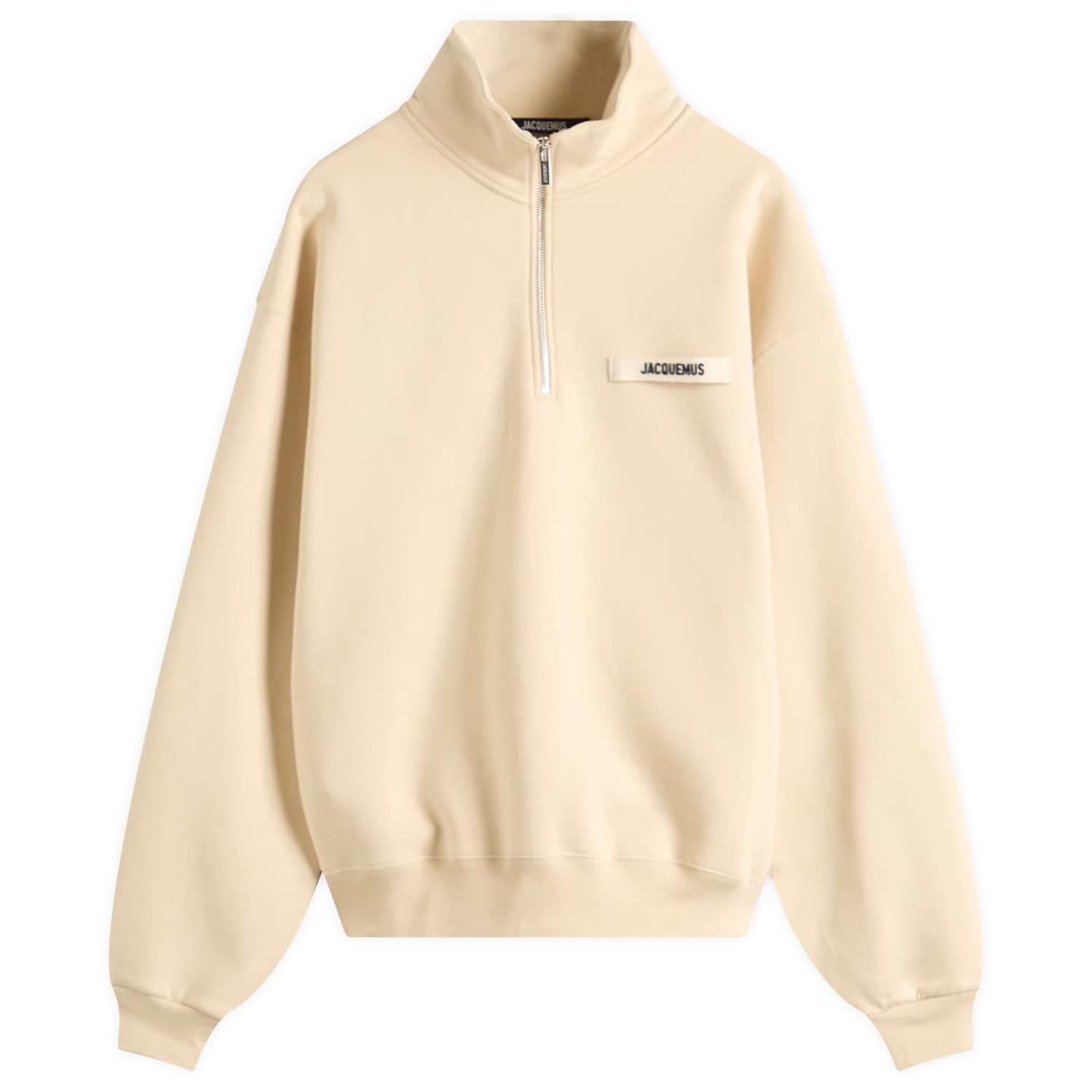 Pulover Jacquemus Jacquemus Grosgrain Zip Sweat, Size Large Bež | 25ESSM00313AJ00174-150, 0
