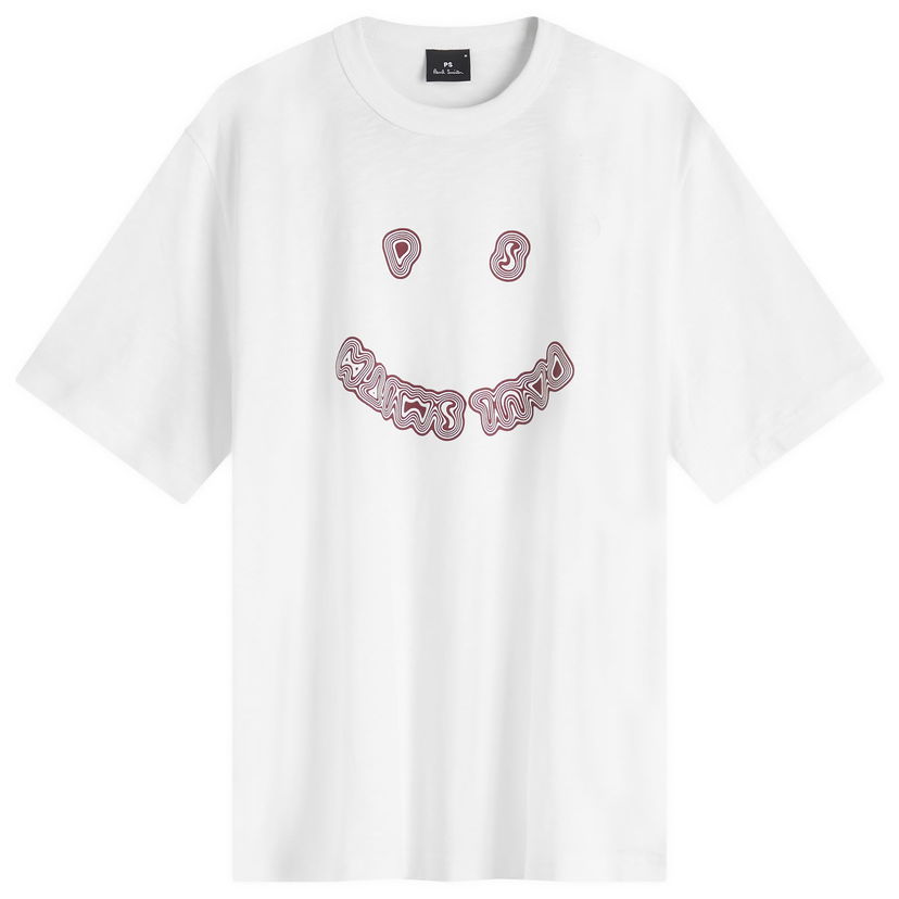 Majica Paul Smith PS Happy T-Shirt, Size Large, by Paul Smith Bela | M2R-204Z-PP5078-02
