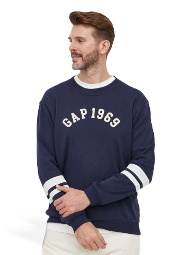 Pulover GAP Logo Sweatshirt Mornarica | 664496.001TAPESTR