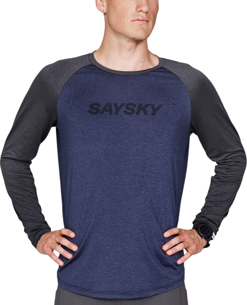 Majica Saysky Saysky Logo Pace Long Sleeve T-Shirt Modra | mmrls21c2007
