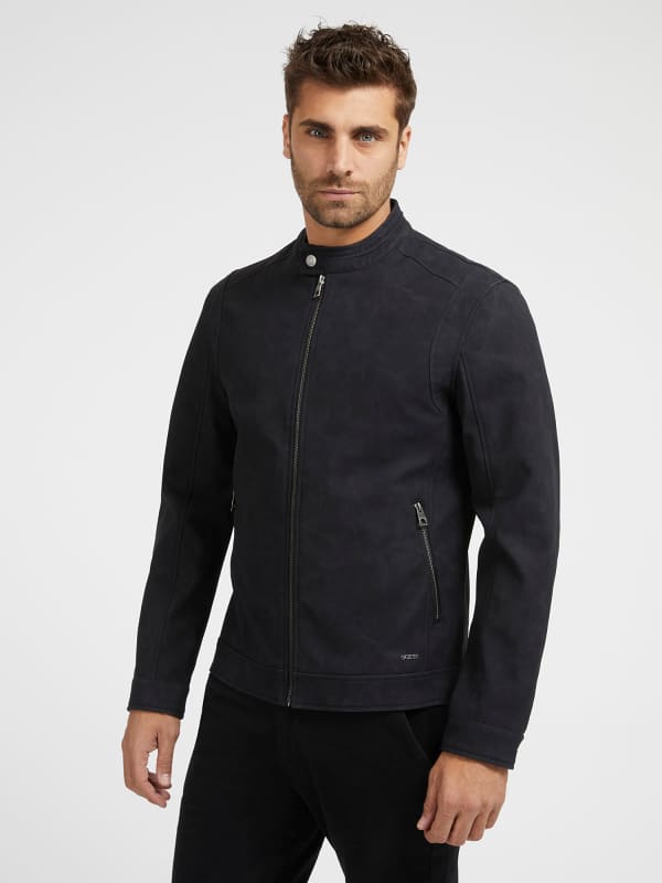 Jakna GUESS Faux Suede Biker Črna | M3YL00WFHA0, 0