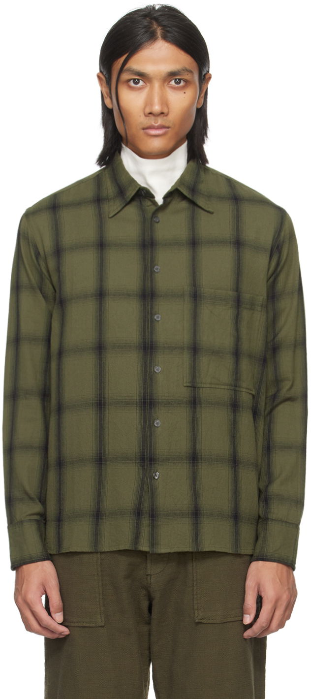 Srajce Universal Works Universal Works Square Pocket Shirt Zelena | P2927