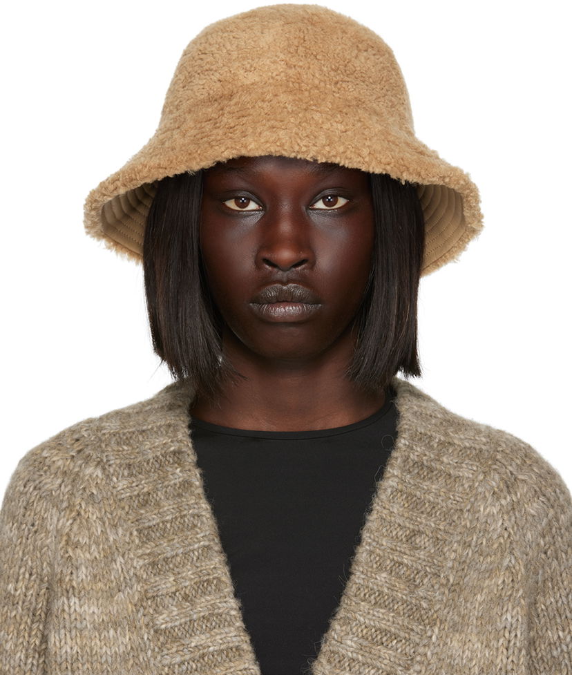 Klobuk Yves Salomon Reversible Bob Bucket Hat Bež | 23W23WAA158XXMECL