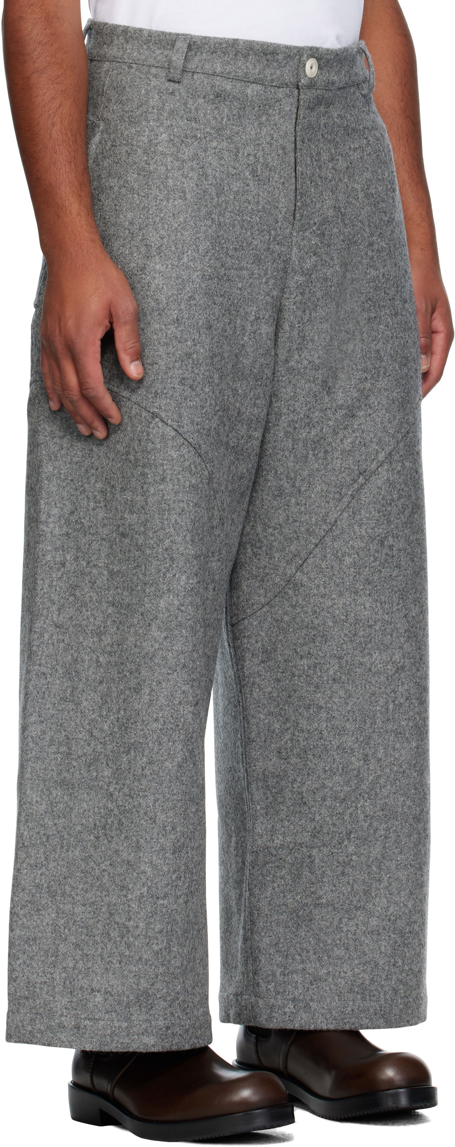 Hlače sage NATION SAGE NATION Wool Carpenter Trousers Siva | S039 CARPENTER TROUSER WOOL MA, 1