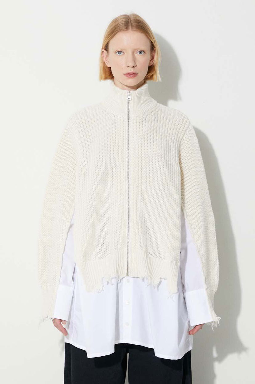 Pleteni pulover Maison Margiela Cardigan Sweater Rdeča | S62HP0009