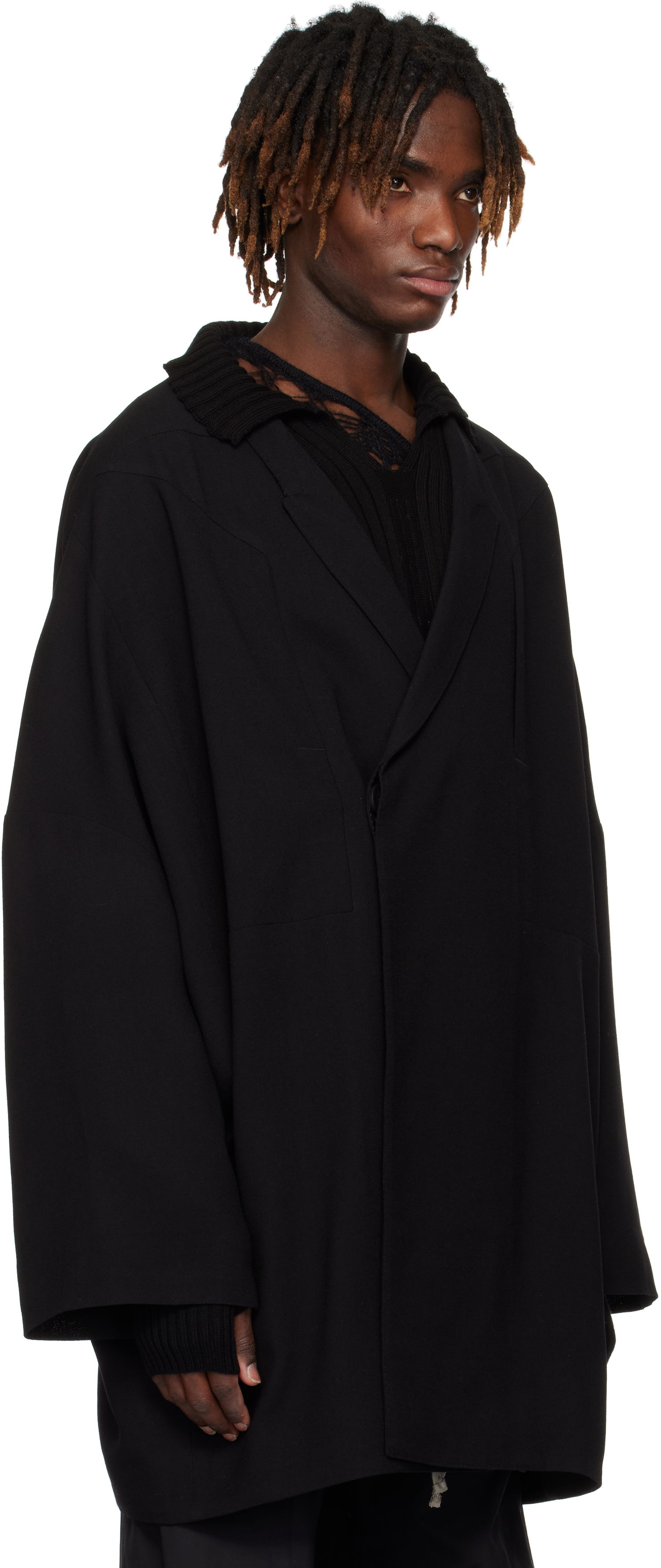 Plašči Rick Owens Rick Owens Oversized Arrowhead Jacket Črna | RU01E5751 WA, 1