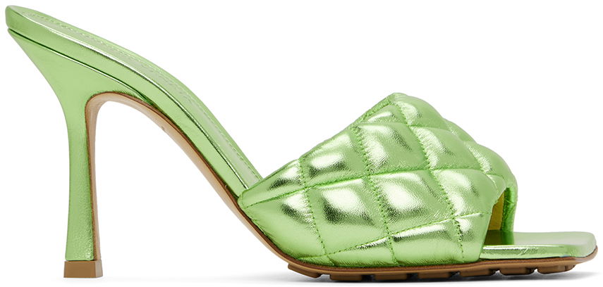 Superge in čevlji Bottega Veneta Padded Heeled Sandals "Green" Zelena | 592015 V27M0, 0