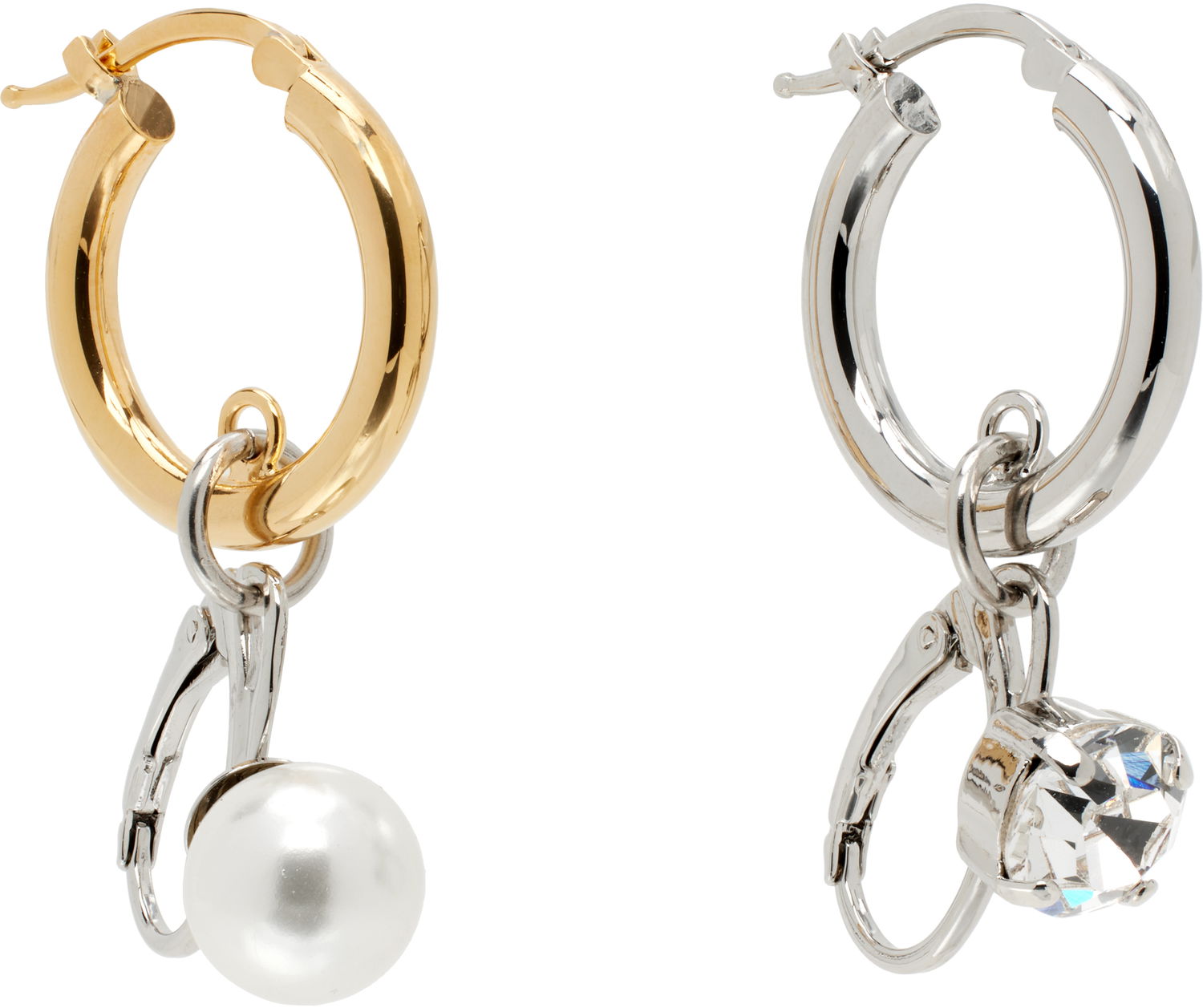 Uhani Maison Margiela MM6 Maison Margiela Hoop Earrings with Charms Večbarvna | SM7VG0083 P7352, 1