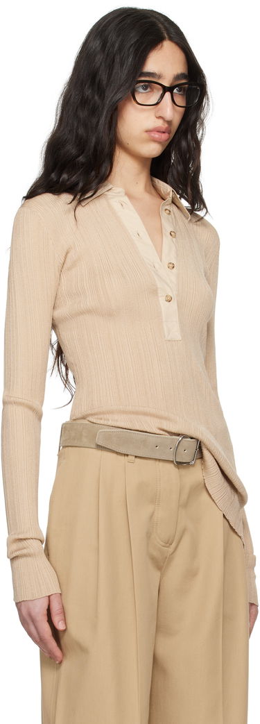 Polo majica TOTEME TOTEME Half-Placket Knit Top Črna | 252-WRT0453-YA0044, 4