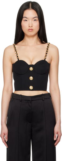 Balmain Bustier Top with Chain Straps
