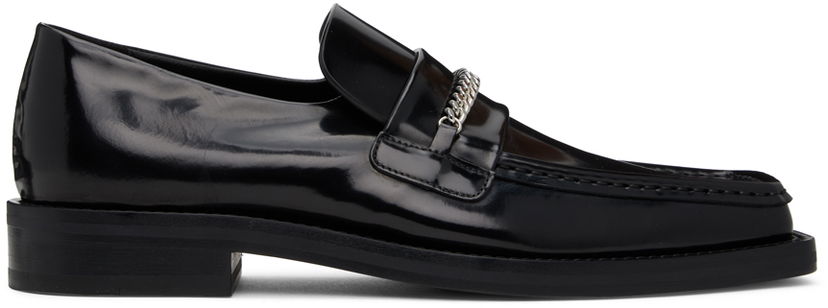 Superge in čevlji Martine Rose Martine Rose Square Toe Loafers with Chain Črna | CMR-1026LHM