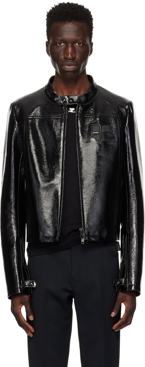 Jakna Courrèges Iconic Leather Jacket Črna | 124CBL175VY0014