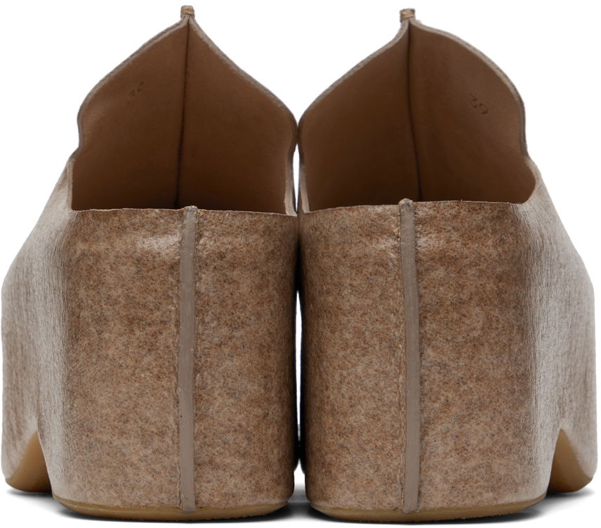 Oblačila JW Anderson JW Anderson Laminated Felt Platform Clogs Rjava | ANM42500D, 1