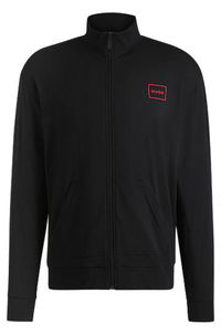 HUGO Relaxed-Fit Stretch Cotton Jacket with Frame Logo