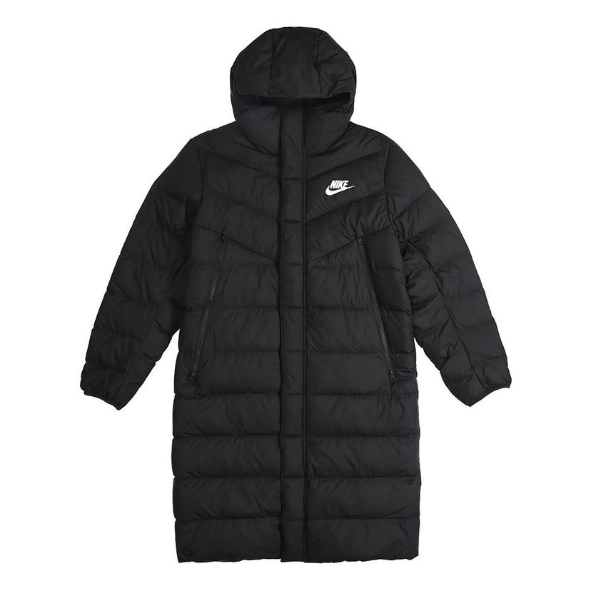 Puhovka Nike Sportswear Windrunner Down Fill Long Hooded Jacket Črna | AA8854-010