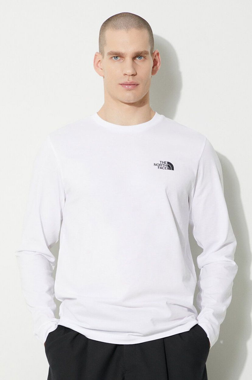 Majica The North Face Simple Dome Long Sleeve T-Shirt Bela | NF0A87QNFN41