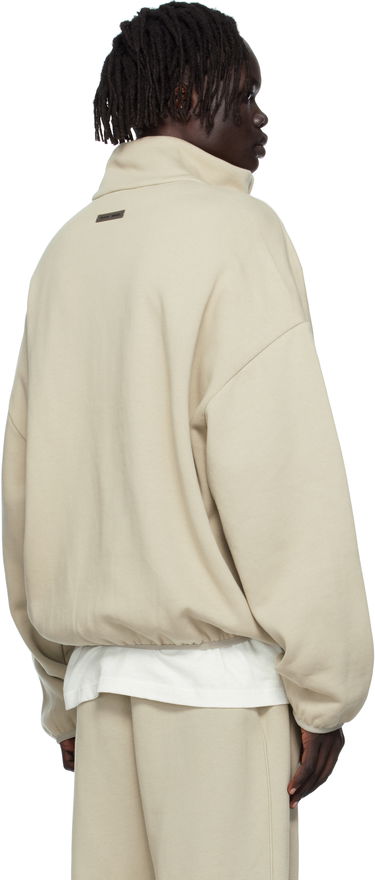 Jakna Fear of God Fear of God ESSENTIALS Modern Fit Fleece Track Jacket Bež | 202SP256896F, 2