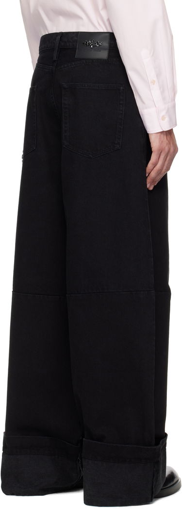Kavbojke Simone Rocha Simone Rocha Embellished Puddle Jeans Črna | 4131B 1239, 2
