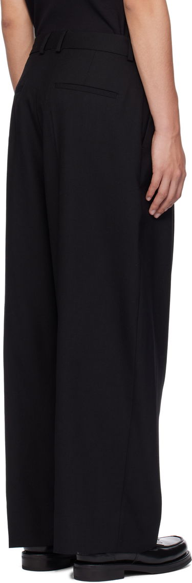 Hlače Studio Nicholson Studio Nicholson Pull Wool Trousers Črna | PULL SNM - 1278, 2