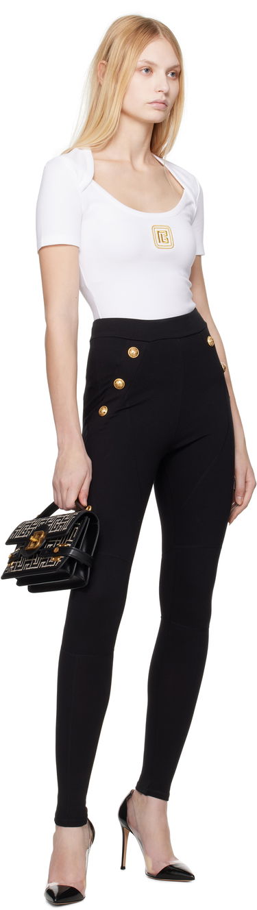 Torba za čez ramo Balmain Balmain B-Buzz 24 Canvas and Leather Bag Črna | EN1DA829TJGH, 3