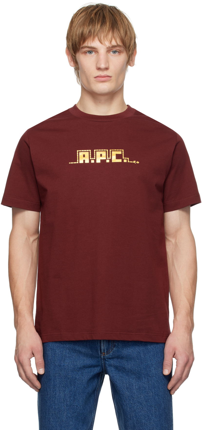 Majica A.P.C. Graphic Print Cotton T-Shirt Bordo | COHBW-M26502