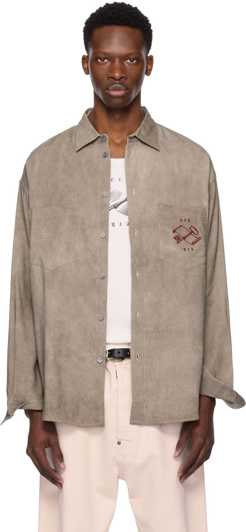 Srajce Enfants Riches Déprimés Enfants Riches Déprimés Artist Buttondown Shirt Zelena | 040-248