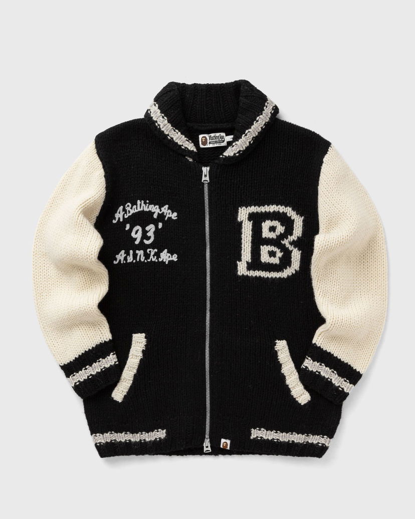 Bomber jakna BAPE COWICHAN CARDIGAN Črna | 001KNK801002MBLK