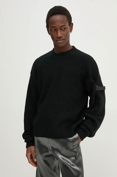 Pleteni pulover HELIOT EMIL Lightweight Wool Sweater Črna | AW24.M.07.067.BLK01, 1