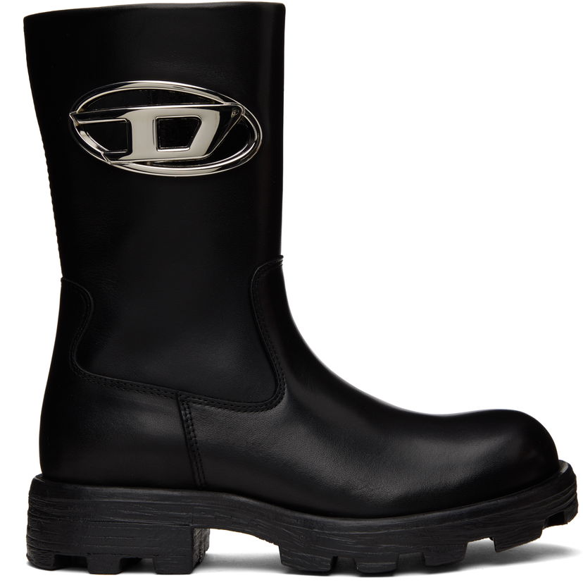 Superge in čevlji Diesel D-Hammer Bkr D W Logo Boots Črna | Y03692 P4471