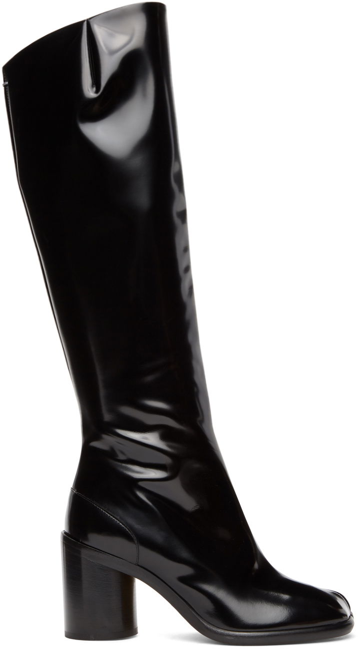 Superge in čevlji Maison Margiela Maison Margiela Patent High Tabi Boots Črna | S34WW0057 PS679