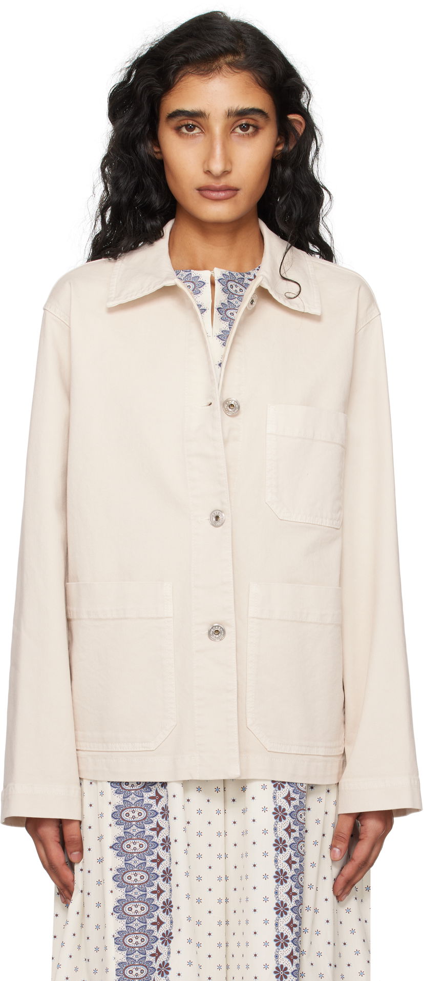 Jakna Max Mara Weekend Max Mara Classe Denim Jacket Bela | 2525046071600