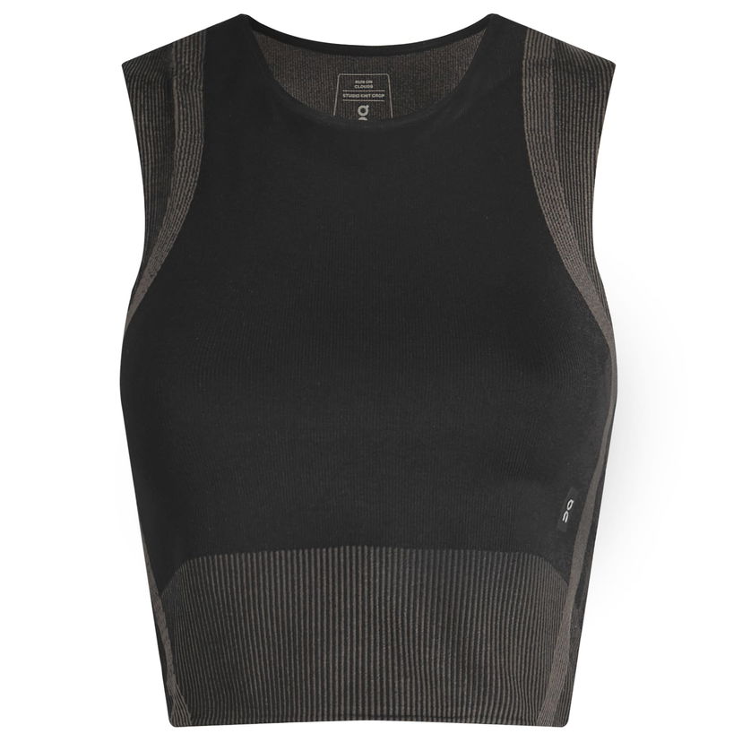 Majica brez rokavov On Running Studio Knit Crop Top Črna | 1WF10250106