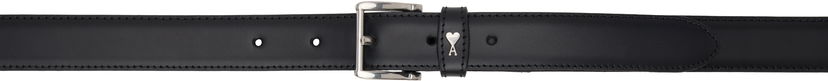 Pasovi AMI AMI Paris Leather Belt Črna | UBL029.AL0104