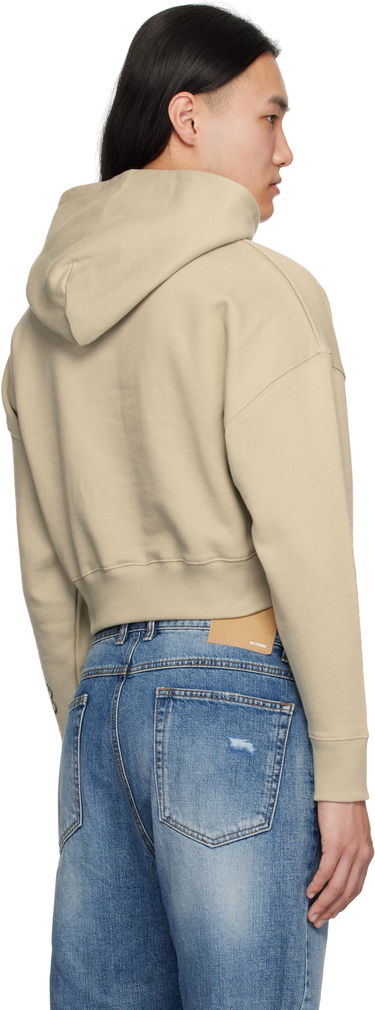 Pulover We11done We11done Teddy Twins Cropped Hoodie Bež | WD-TH0-25-841-U-KK, 2