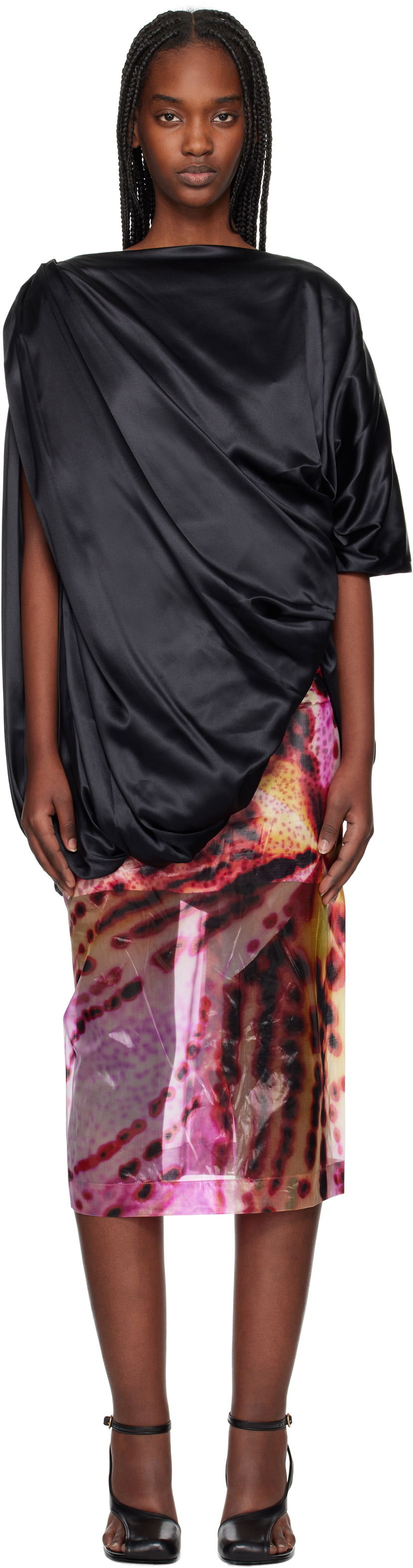Krila Dries Van Noten Dries Van Noten Silk Draped Blouse Večbarvna | 251-010738-1032